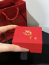 老鳳祥四葉草黃金耳釘女士18K金碎碎金耳飾生日禮物女送女友老婆紀(jì)念日 18k碎碎冰四葉草耳釘 曬單實(shí)拍圖