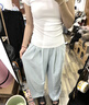 嬌茹妮正肩棉短袖t恤女小眾設(shè)計(jì)感2025年新款短款緊身甜辣妹小上衣打底 白色（高品質(zhì)棉面料） M (75—92斤） 曬單實(shí)拍圖