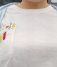 茵曼（INMAN）涼感光板刺繡休閑百搭T恤2025夏季女裝新款寬松圓領(lǐng)短袖上衣  米白色 L 曬單實(shí)拍圖