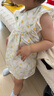 DUUDUU嬰兒卡通連體衣夏季衣服寶寶短袖哈衣新生兒衣服外出服 粉  80cm  曬單實(shí)拍圖
