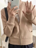 SNYDER WEAR2025新款女士外套粉色拉鏈開(kāi)衫衛衣外套小個(gè)子短款韓版百搭上衣女 粉紅色 常規 M 【建議80-100斤】 曬單實(shí)拍圖