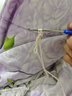 玫瑰花束毯子手工編織diy材料包毛線團鉤織花朵毛毯花勾針鈴蘭花 藍色藍鈴花9團線送工具教程 曬單實拍圖