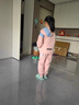 G.DUCKKIDS女童春秋裝套裝2025新款洋氣運(yùn)動(dòng)兒童女孩衣服女孩春季兩件套裝潮 粉紅色 130 曬單實(shí)拍圖