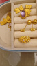 福來(lái)島黃金戒指女時(shí)尚古法金首飾足金婚戒手飾滿(mǎn)庭芳培育鉆戒指 工費：1167元 9.62克-16號 曬單實(shí)拍圖