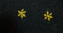 中國黃金（CHINA GOLD）黃金雪花耳釘女款新款百搭立體足金吊墜情人節(jié)平安夜禮物送女友 雪花耳釘 曬單實(shí)拍圖
