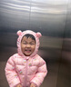 G.DUCKKIDS小黃鴨兒童棉服冬季嬰兒衣服男女童加厚棉衣小童寶寶棉襖加絨外套 白色花朵 90 尺碼1~2歲【 80-90cm】 曬單實拍圖
