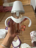 a2直飲翻蓋奶瓶PPSU咬吸水嘴大奶瓶1-3歲學(xué)飲杯喝奶牛奶兒童吸管杯 300ml珍珠灰咬吸水嘴直飲吸管（12月+） 曬單實(shí)拍圖