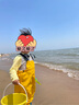 梓嘉福兒童玩水服下水褲趕海連體防臟防護服幼兒園玩沙捕魚(yú)男女孩衩雨鞋 黃色 26 曬單實(shí)拍圖