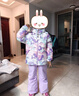 迪卡儂兒童滑雪服冬季防水保暖棉衣棉服童裝體育運動(dòng)紫色125-4663989 曬單實(shí)拍圖