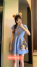 MEOD藍(lán)色polo領(lǐng)連衣裙子女夏季2025新款設(shè)計(jì)感娃娃裙收腰a字蓬蓬短裙 baby藍(lán)女裝2025新款今年流行/冷 S 40/45KG/ 曬單實(shí)拍圖