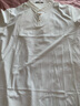 羅蒙（ROMON）輕奢級無(wú)痕壓膠冰絲polo男士短袖修身商務(wù)休閑燙金字母翻領(lǐng)t恤衫 米白色 5XL 180-200斤 曬單實(shí)拍圖