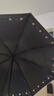 天堂 防紫外線陽傘三折 遮陽傘黑膠防曬傘蜜桃圖案晴雨傘 米黃 曬單實(shí)拍圖