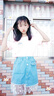 佐緋絡女童牛仔半身裙夏裝2023裙子雛菊網(wǎng)紗裙夏季女孩牛仔短裙 淺藍色 110 建議身高1米左右 曬單實拍圖