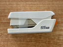 得力(deli)55頁平釘省力訂書機(jī)/訂書器 防卡釘彈出式釘?shù)?適配24/6、24/8釘 白色0371S 曬單實(shí)拍圖