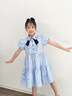 G.DUCKKIDS小黃鴨童裝女童連衣裙夏裝兒童洋氣學(xué)院風(fēng)夏季女孩短袖公主裙子 泡泡袖學(xué)院風(fēng)裙 130 (建議115-125cm 5.2-7周歲) 曬單實(shí)拍圖