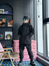 波司登（BOSIDENG）2025新款三合一羽絨服男女兒童一手長5A抗菌絨保暖外套T250131340 黑色8056 130 /64 曬單實拍圖