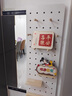 雅即（YAJI）洞洞板穿衣鏡隱藏式實(shí)木推拉全身鏡子上墻貼墻玄關(guān)入戶隱形式鏡子 奶酪白 40*120丨3層板+6木棒+6火柴棒 曬單實(shí)拍圖