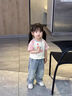 G.DUCKKIDS女童褲子兒童裝春秋卡通牛仔長褲2025新款女孩韓系百搭寬松直筒褲 藍色 【實體專柜 商場品質】 100 cm 【建議身高91-100cm】 曬單實拍圖