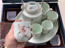 景德鎮(zhèn)手繪荷韻釉下彩功夫茶具套裝家用新款陶瓷泡茶壺茶杯子禮盒 影青釉【五彩荷韻-提梁壺】禮盒裝 曬單實(shí)拍圖