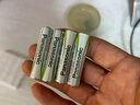 松下（Panasonic）5號五號充電電池4節(jié)三洋愛樂普技術(shù)適用于話筒相機(jī)玩具等無充電器HHR-3MRC/4B 曬單實拍圖