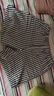 無印良品（MUJI）女式?jīng)龈须p層紗織短袖睡衣套裝女士家居服女款25年夏季涼感物語 藏青色豎條紋 S -M(上裝160/84A下裝160/66A) 曬單實拍圖