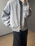 卡圖弛cleanfit立領工裝夾克男秋季美式痞帥短款棒球服情侶寬松衣服外套 灰色 XL 曬單實拍圖