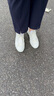 愛步（ECCO）休閑鞋女 平底鞋時尚百搭板鞋 街頭212803 白色/灰白色21280359390 38 曬單實拍圖