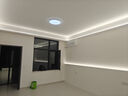 美的（Midea）LED吸頂燈客廳餐廳臥室兒童燈高顯指智控圓燈燈具輝月白包安裝 曬單實(shí)拍圖