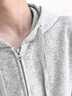 名創(chuàng)優(yōu)品（MINISO）衛(wèi)衣外套男重磅帶帽子休閑運(yùn)動(dòng)長(zhǎng)袖開(kāi)衫男士簡(jiǎn)約高級(jí)感連帽衣服秋 麻灰(空白) XL /180(體重140-160斤) 曬單實(shí)拍圖