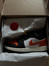 Jordan七夕禮物女休閑鞋AJ1小扣碎 JORDAN 1運動(dòng)鞋553560-081黑白橙37.5 曬單實(shí)拍圖
