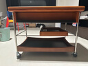 MUU實(shí)木茶幾家用客廳小推車中古風(fēng)小戶型可移動折疊茶幾邊幾國家補(bǔ)貼 曬單實(shí)拍圖
