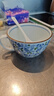 光峰 日本進(jìn)口陶瓷帶把手杯早餐杯咖啡杯水杯子日式釉下彩 小藍芽 曬單實(shí)拍圖