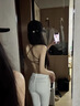 小野七天美背吊帶小背心女帶胸墊一體式打底抹胸內(nèi)衣內(nèi)搭外穿裹胸 交叉美背裹胸黑色【均碼】 曬單實(shí)拍圖