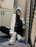 浪莎鯊魚褲女春秋冬季打底褲外穿高腰顯瘦無痕收腹提臀芭比緊身瑜伽褲黑色 春秋【提臀帶款】適宜20°C以上S 【推薦85-100斤】 曬單實拍圖