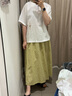 無(wú)印良品（MUJI）強(qiáng)捻 法國(guó)袖罩衫 短袖上衣女款女裝純棉25年夏季 BC2MMC5S 米白色 M (160/84A) 曬單實(shí)拍圖