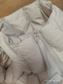 康博中長款連帽泡芙羽絨服女冬季新款寬松保暖時尚外套 米白色 M (120-150斤） 曬單實拍圖