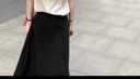 丹珠娜（DanZhuNa）連衣裙子女夏季2025新款女裝學(xué)院風法式穿搭套裝小個子襯衫裙子女 黑色裙子 L 曬單實拍圖