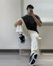Jordan男子休閑鞋喬丹AJ4 JORDAN 4中幫運(yùn)動鞋F(xiàn)Q8138-002黑白43 曬單實(shí)拍圖