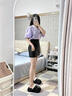 鉑吶苓洞洞鞋女款夏季花朵外穿厚底增高防臭防滑EVA沙灘包頭半拖鞋涼拖 洞洞鞋黑【花朵】 40 -41 曬單實(shí)拍圖