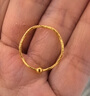 周六福（ZLF）七夕禮物  黃金戒指女款無極金小金珠浪花指環(huán) 計價 17號-0.91g 曬單實拍圖