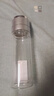橙央一鍵開蓋玻璃杯水杯茶杯茶水分離泡茶杯男士泡茶專用喝水玻璃杯 500ml銀蓋【速開雙層加厚】 曬單實拍圖