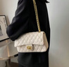 柏薩尼（PESASRIE）輕奢品牌包包女款小香風斜跨包女士新款菱格單肩包情人節(jié)七夕禮物 白色【全國十倉/當次日達】 奢侈禮盒包裝送女友送老婆 曬單實拍圖