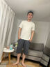 天蠶80S天絲莫代爾睡衣男士短袖短褲夏季薄款冰絲夏天套頭家居服 曬單實(shí)拍圖