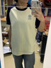 妙歌夏季圓領(lǐng)純棉工作服T恤定制印logo服裝導購銷(xiāo)售店員工裝插肩短袖 【純棉插肩袖】米杏拼海軍藍 XL 曬單實(shí)拍圖