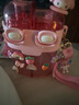 凱蒂貓（hellokitty）庫洛米兒童水杯女孩學(xué)生防摔上學(xué)便攜可愛高顏值雙倉雙飲吸管杯子 美樂蒂雙飲 780ml -2420+掛件3D貼 曬單實拍圖