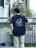 倉石一樹 KAZUKI KURAISHI輕奢短袖T恤男士夏季百搭蝴蝶印花流行圓領(lǐng)時(shí)尚寬松情侶裝上衣 黑色 L 曬單實(shí)拍圖