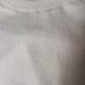 立蒙（LIMENG）男女裝素色180g全棉短袖t恤圓領寬松體恤打底衫 白色 L 曬單實拍圖