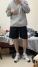 CHINISM CH赤塵多口袋工裝短褲男士夏季潮牌高街五分褲簡(jiǎn)約透氣休閑褲 黑色 2XL 曬單實(shí)拍圖