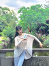 古典舞蹈服罩衫身韻漸變蝴蝶紗衣中國舞古風飄逸仙氣演出服練功服 藍蝶上衣+褲子+吊帶【三件套】 M 曬單實拍圖