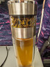 玻璃杯男士泡茶杯高硼硅玻璃材質(zhì)高檔便攜車載水杯茶水分離茶杯子 【茶水分離+智能顯溫】本色400ml 曬單實拍圖